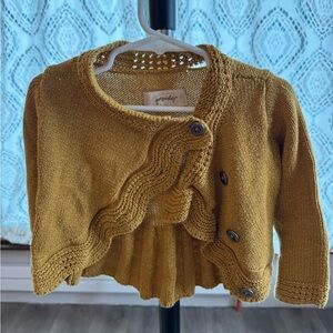 Persnickety Mustard Knit Cardigan Sweater